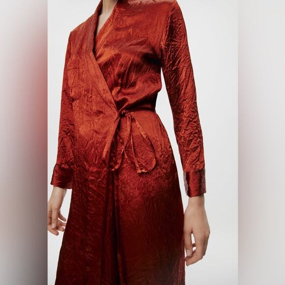 ZARA SATIN EFFECT DRESS ZW COLLECTION - Picture 5 of 11